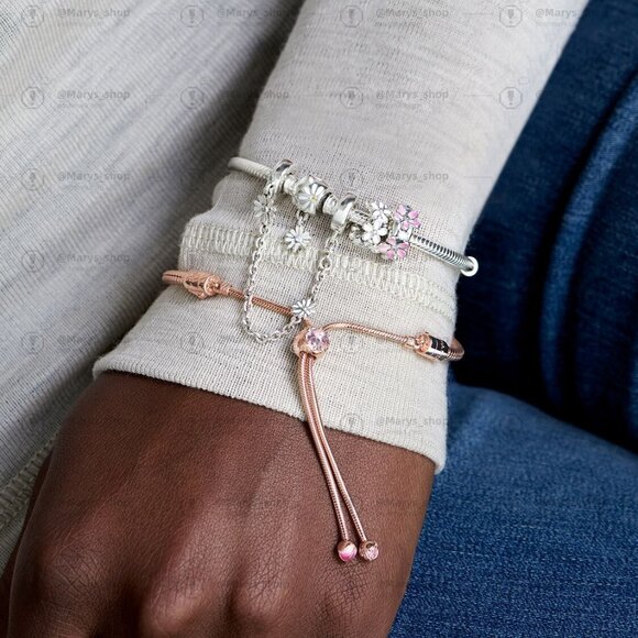 Pandora White Daisy Flower Spacer Charm - Picture 4 of 4